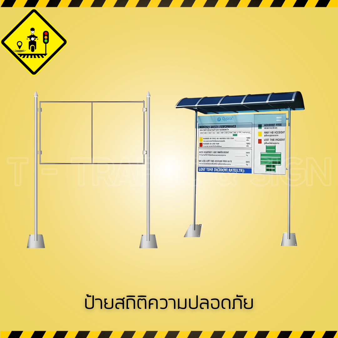 ป้ายสถิติความปลอดภัย | Safety Record Sign ป้ายบันทึกสถิติอุบัติเหตุ ศูนย์ความปลอดภัยโรงงาน