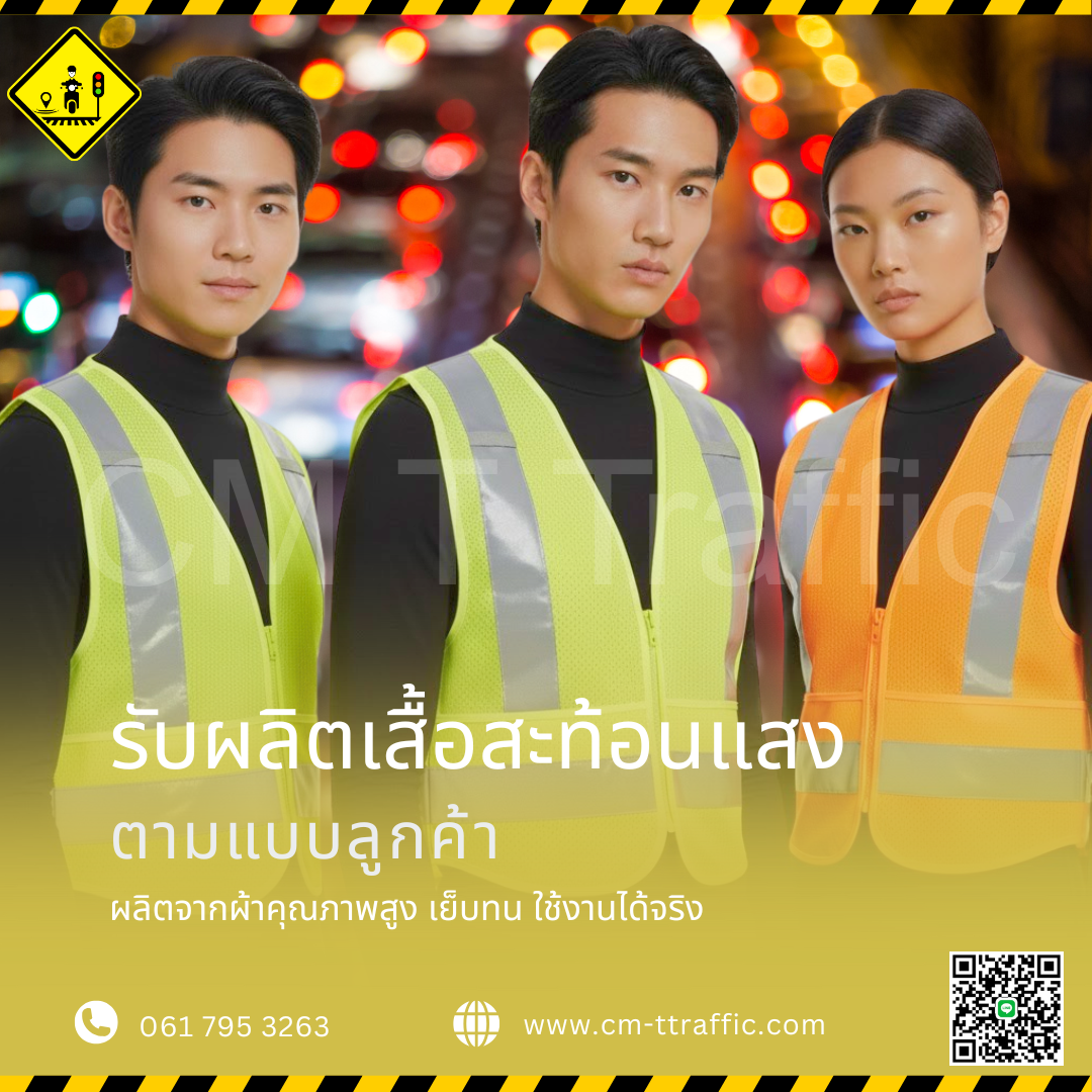 รับผลิตเสื้อสะท้อนแสง ตามแบบลูกค้า